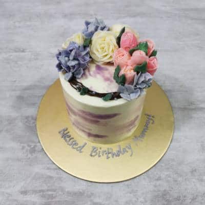 Nanatang Baking Studio Fairyland Crescent Floral Cake-4