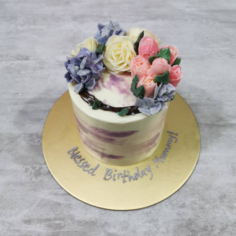 Nanatang Baking Studio Fairyland Crescent Floral Cake-4