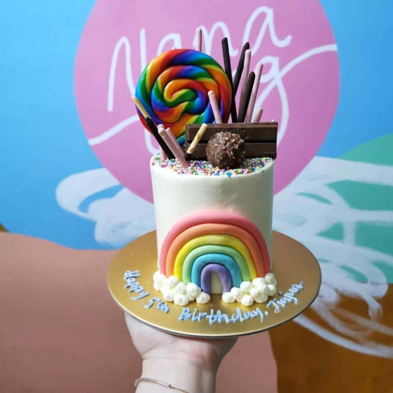 candyland rainbow cake