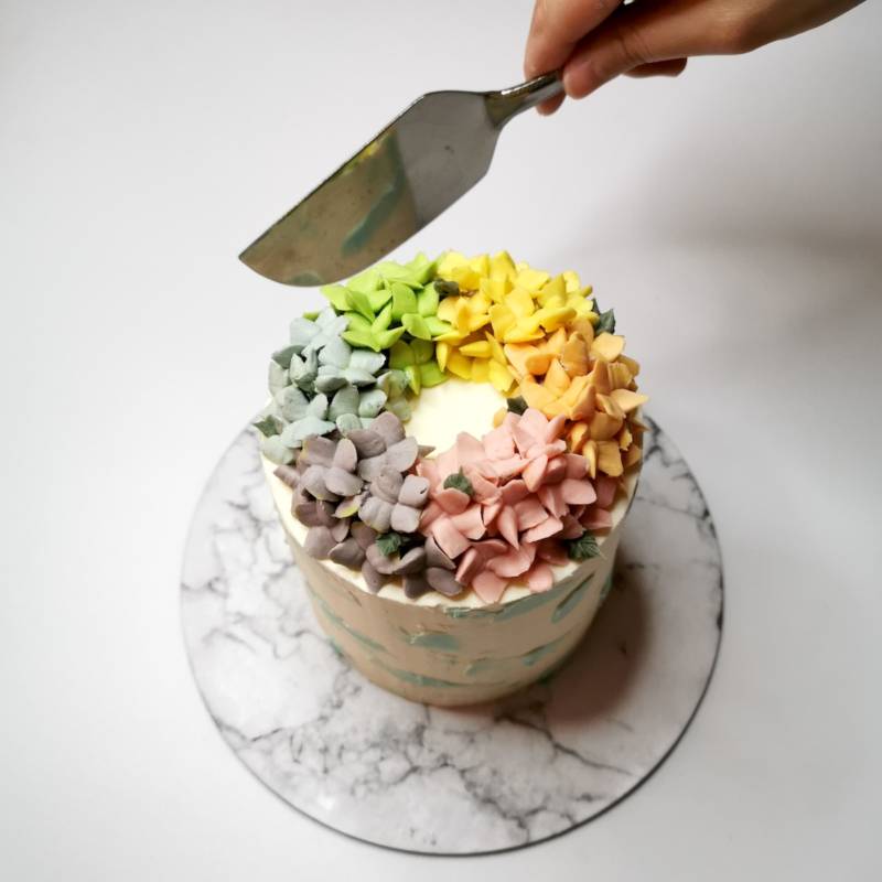 over the rainbow hydrangea cake(2)