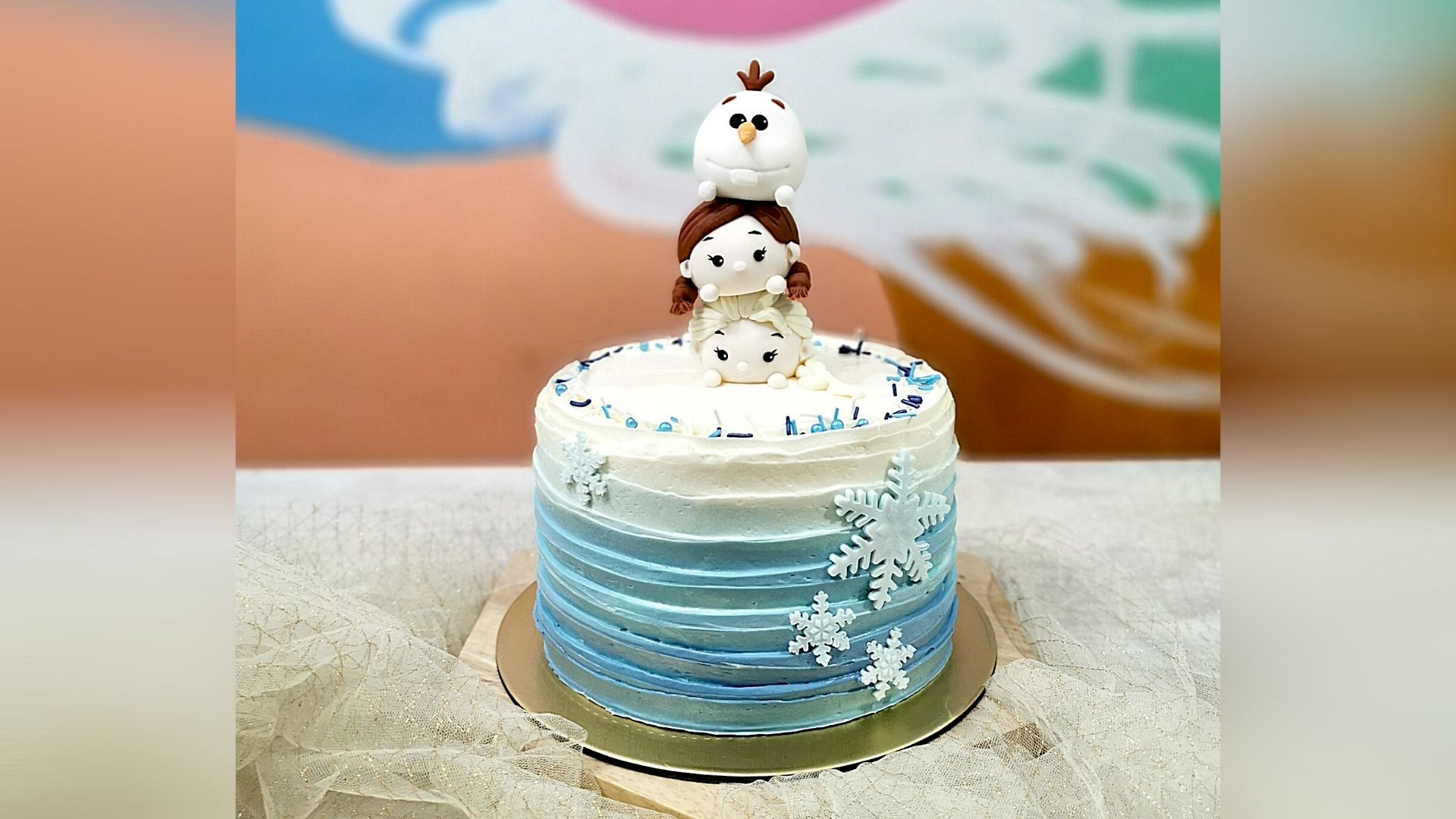 Frozen theme Stackable Tsum Tsum Cake Nanatang Studio Baking Class Banner