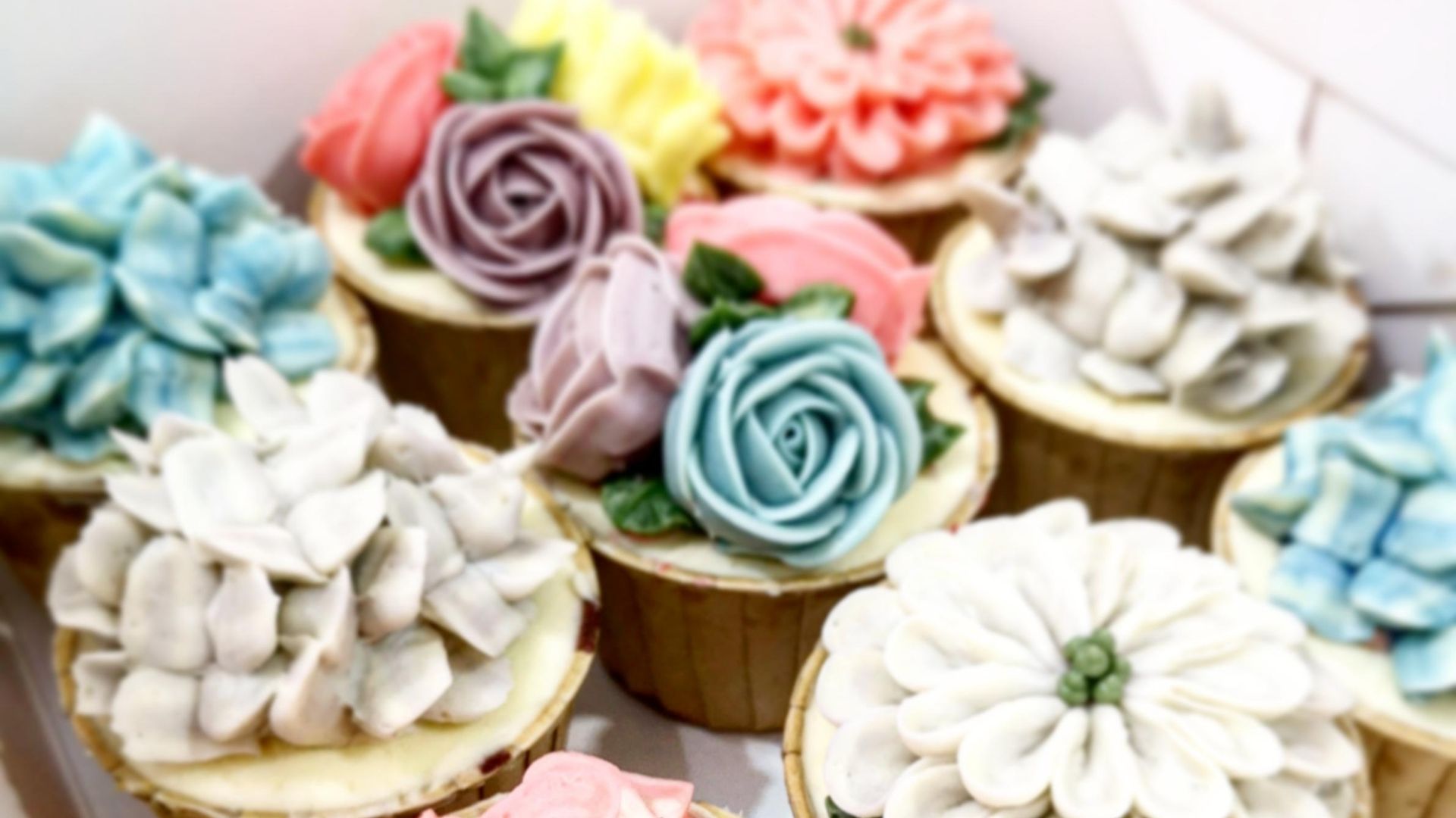 Korean Beanpaste Floral Cupcakes Nantang Studio Baking Class Banner